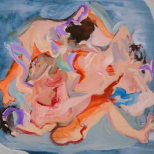 Finger Fetish: Abstract Expressionist Acrylic Painting on Canvas, 2023